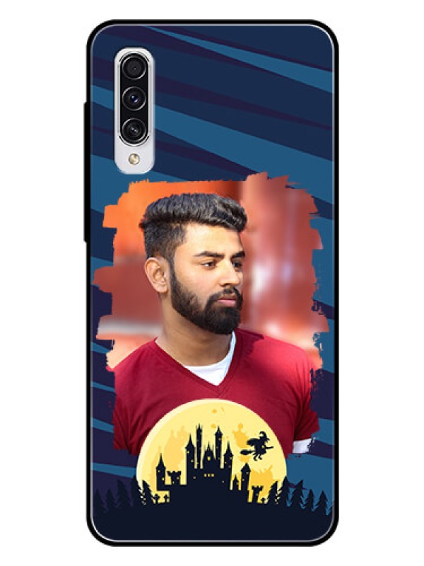 Custom Samsung Galaxy A70s Photo Printing on Glass Case  - Halloween Witch Design 