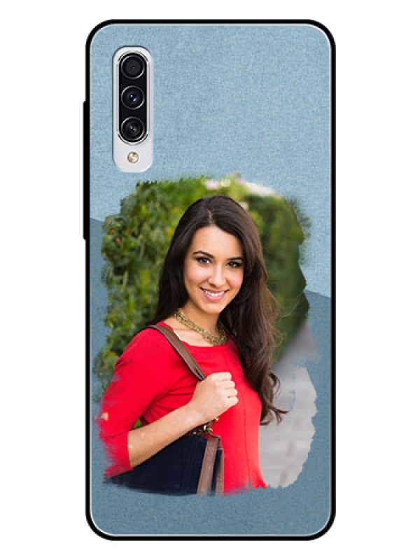 Custom Samsung Galaxy A70s Custom Glass Mobile Case  - Grunge Line Art Design