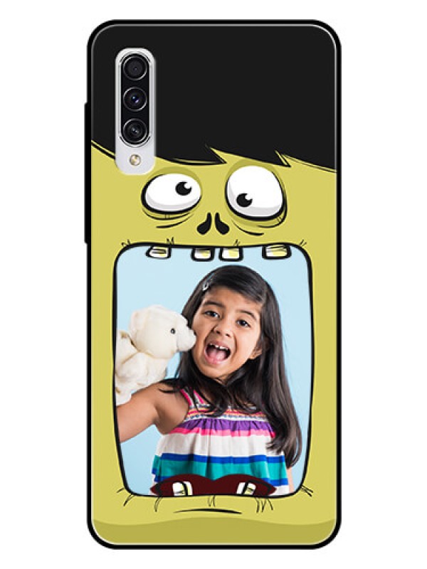 Custom Samsung Galaxy A70s Personalized Glass Phone Case  - Cartoon monster back case Design