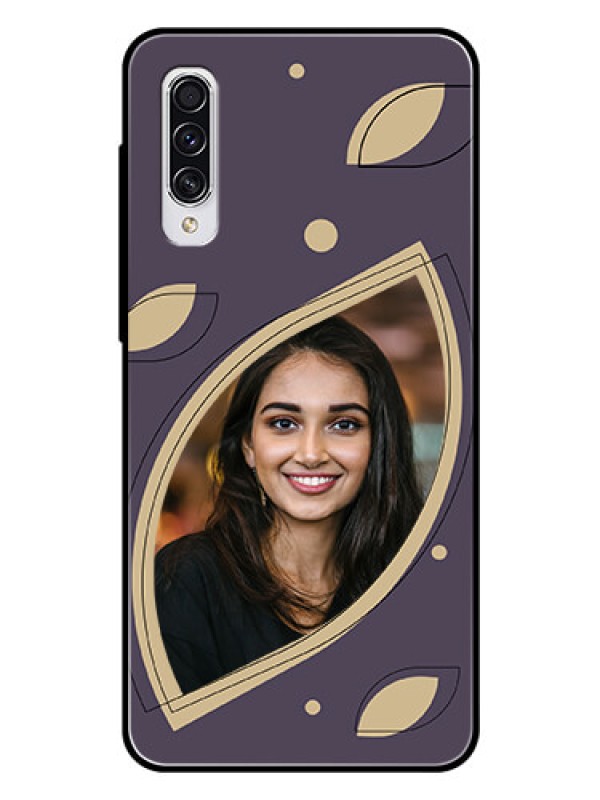 Custom Galaxy A70s Custom Glass Mobile Case - Falling Leaf Design