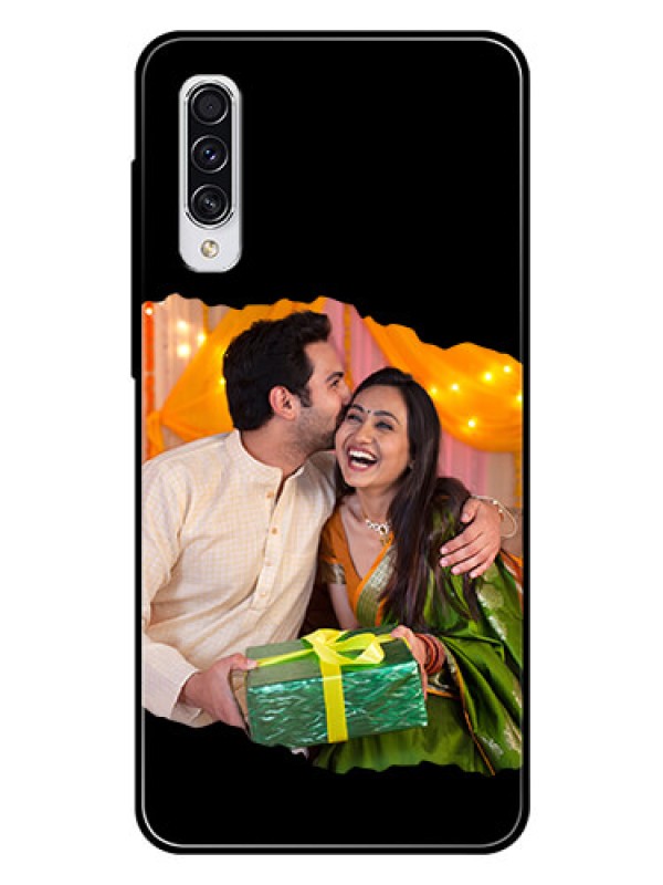 Custom Galaxy A70s Custom Glass Phone Case - Tear-off Design
