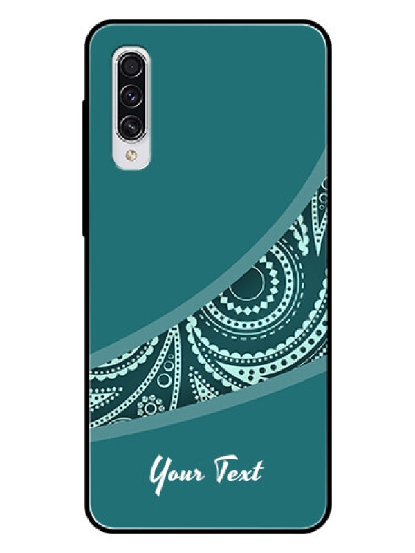 Custom Galaxy A70s Photo Printing on Glass Case - semi visible floral Design