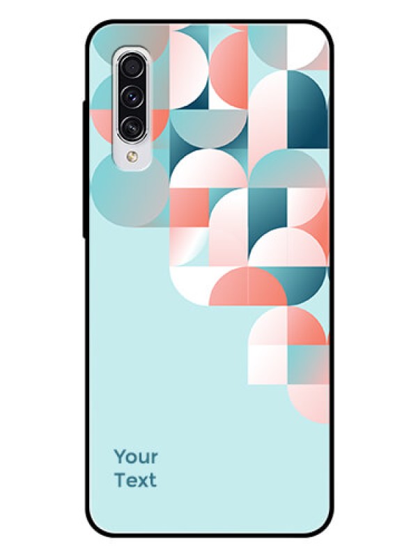 Custom Galaxy A70s Custom Glass Phone Case - Stylish Semi-circle Pattern Design