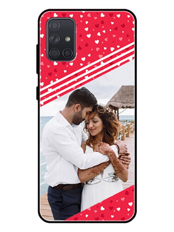 Custom Galaxy A71 Custom Glass Mobile Case  - Valentines Gift Design