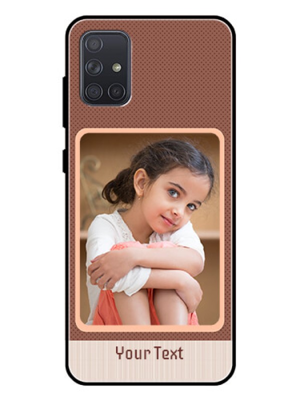 Custom Galaxy A71 Custom Glass Phone Case  - Simple Pic Upload Design