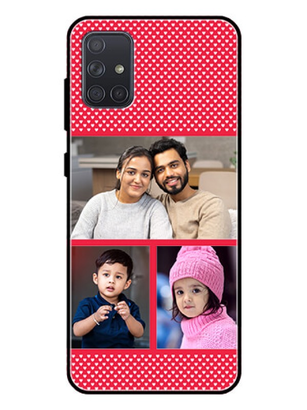 Custom Galaxy A71 Personalized Glass Phone Case  - Bulk Pic Upload Design