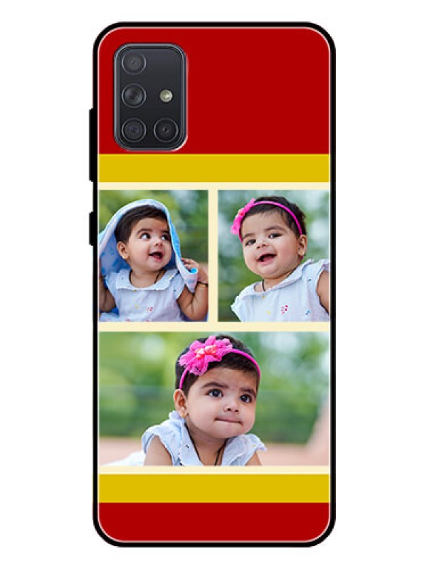 Custom Galaxy A71 Custom Glass Mobile Case  - Multiple Pic Upload Design
