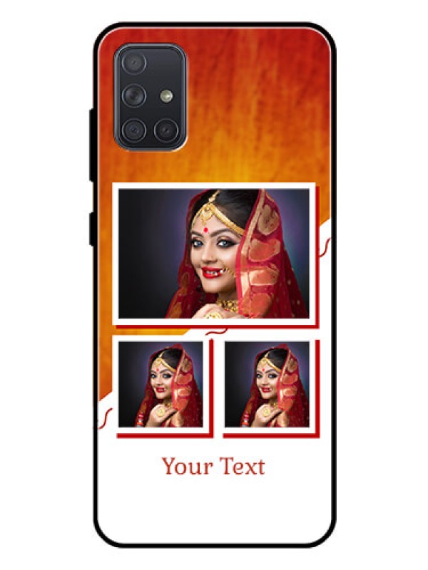 Custom Galaxy A71 Custom Glass Phone Case  - Wedding Memories Design  