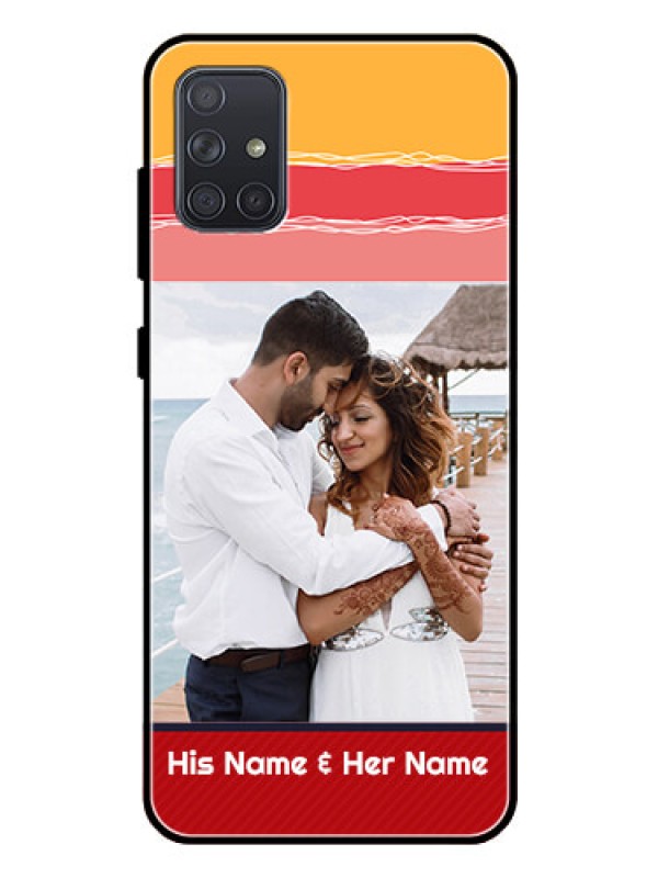 Custom Galaxy A71 Custom Glass Mobile Case  - Colorful Case Design