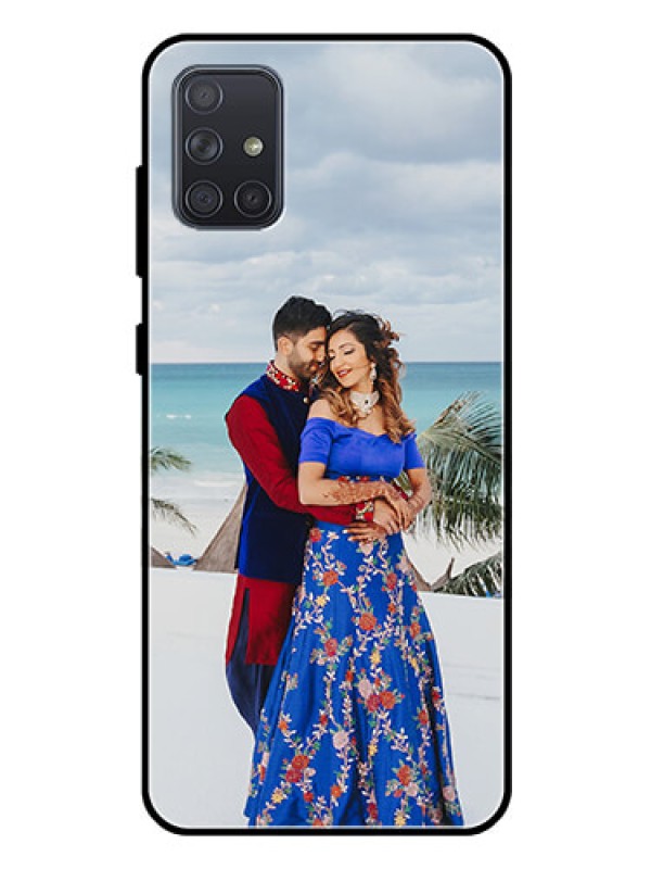 Custom Galaxy A71 Photo Printing on Glass Case  - Upload Full Picture Design