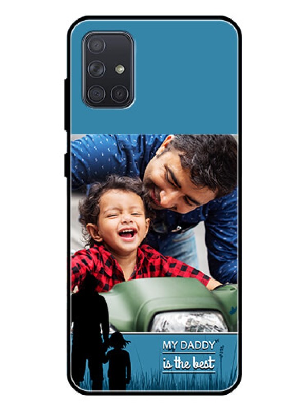 Custom Galaxy A71 Custom Glass Mobile Case  - Best dad design 