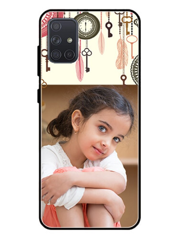 Custom Galaxy A71 Custom Glass Mobile Case  - Boho Style Design