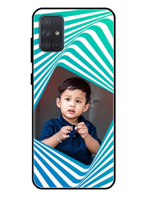 Custom Galaxy A71 Personalized Glass Phone Case  - Abstract Spiral Design