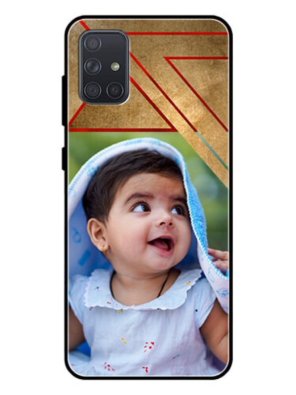 Custom Galaxy A71 Personalized Glass Phone Case  - Gradient Abstract Texture Design