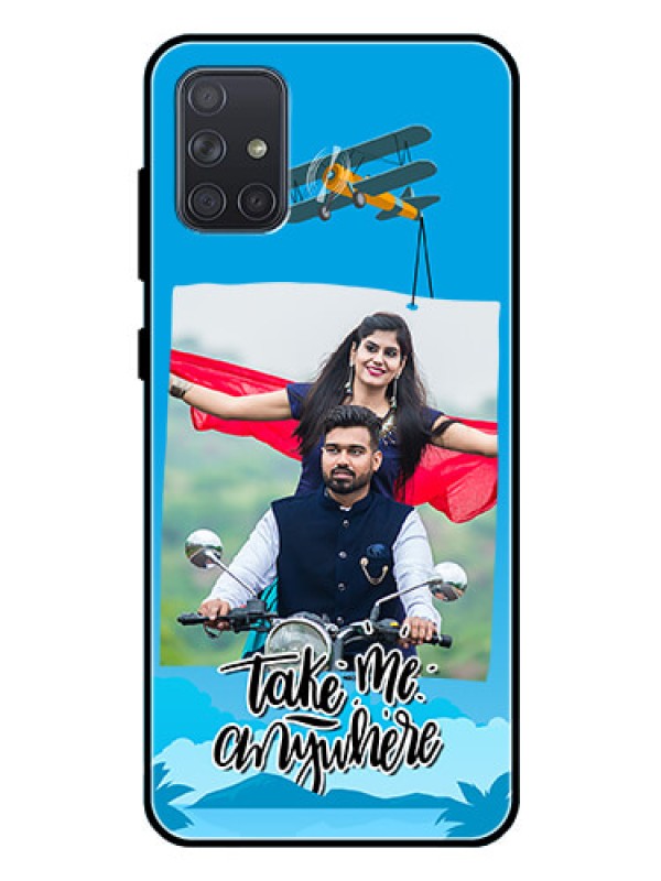 Custom Galaxy A71 Custom Glass Mobile Case  - Traveller Design 