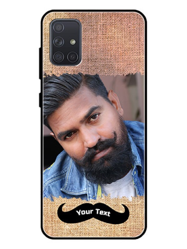 Custom Galaxy A71 Personalized Glass Phone Case  - with Texture Design