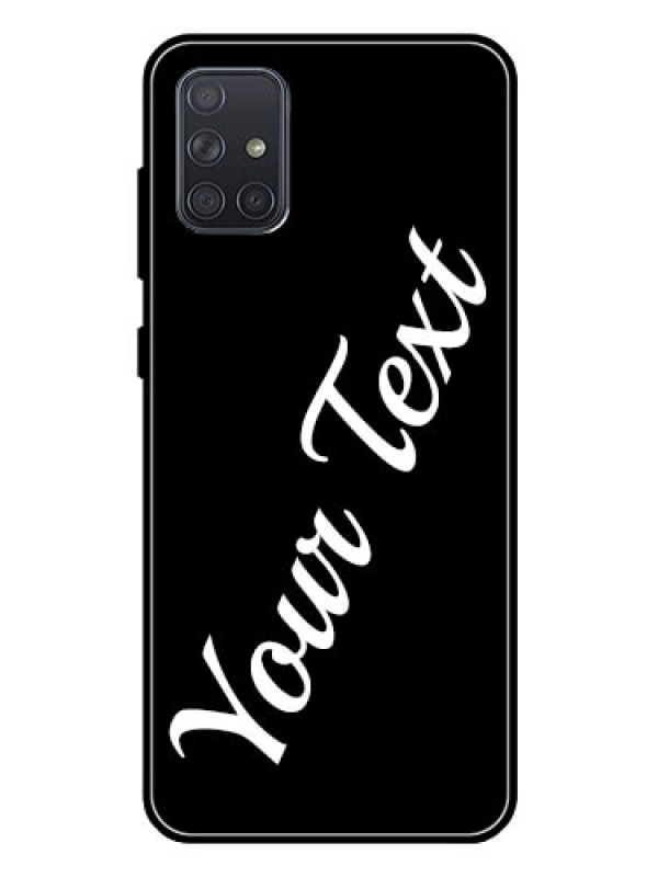 Custom Galaxy A71 Custom Glass Mobile Cover with Your Name