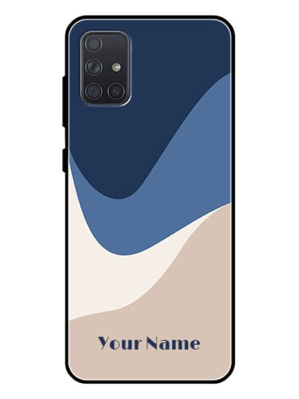 Custom Galaxy A71 Custom Glass Phone Case - Abstract Drip Art Design