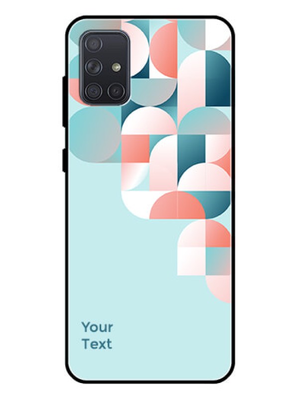 Custom Galaxy A71 Custom Glass Phone Case - Stylish Semi-circle Pattern Design