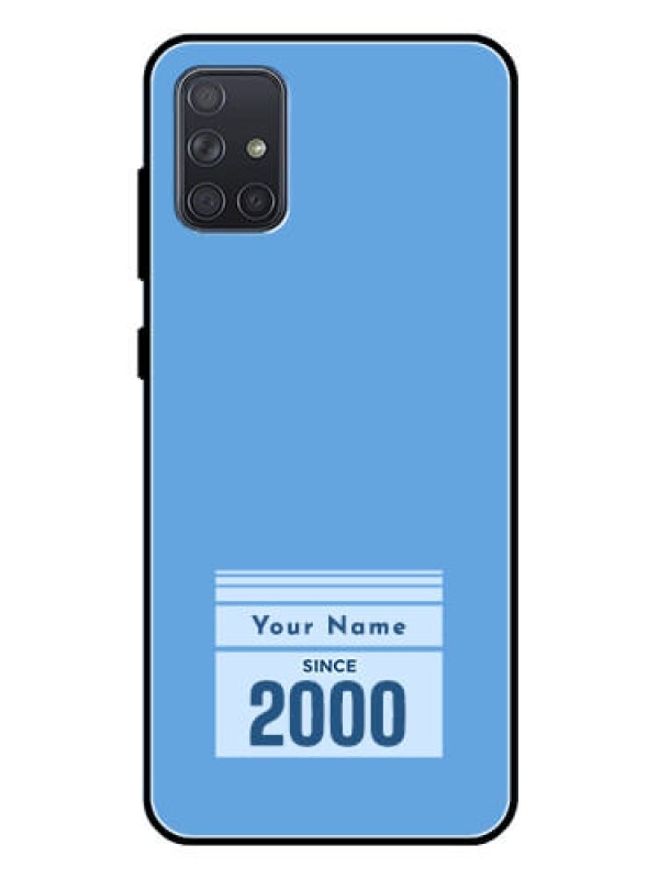Custom Galaxy A71 Custom Glass Mobile Case - Custom Year of birth Design