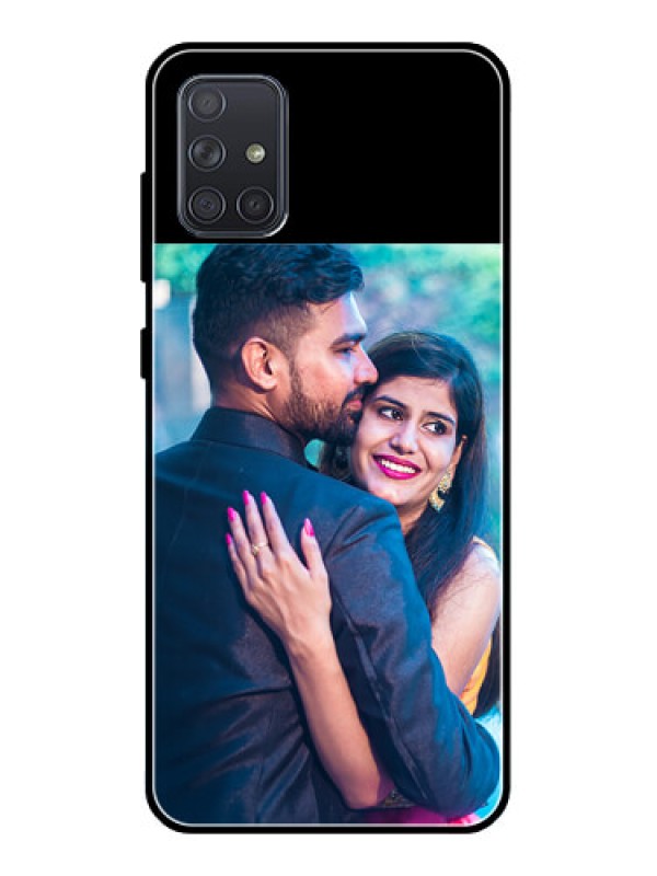 Custom Galaxy A71 Custom Glass Phone Case - Upload Full Picture With Custom Color Design