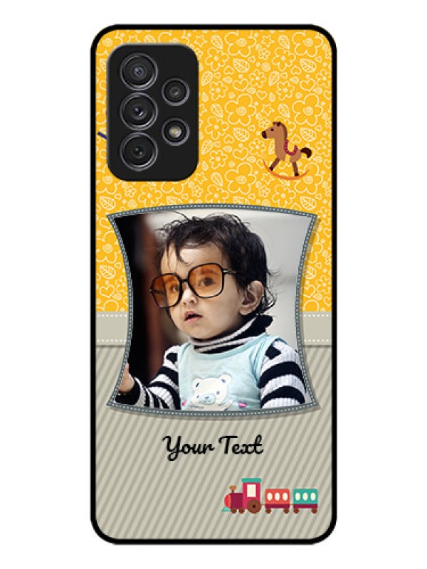 Custom Galaxy A72 Personalized Glass Phone Case - Baby Picture Upload Design