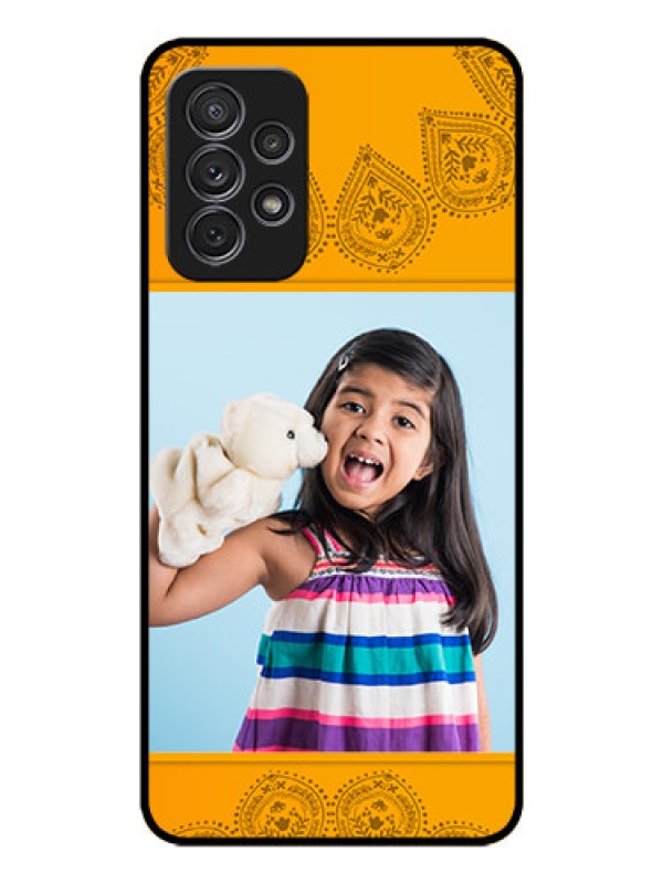 Custom Galaxy A72 Personalized Glass Phone Case - Photo Wedding Design 