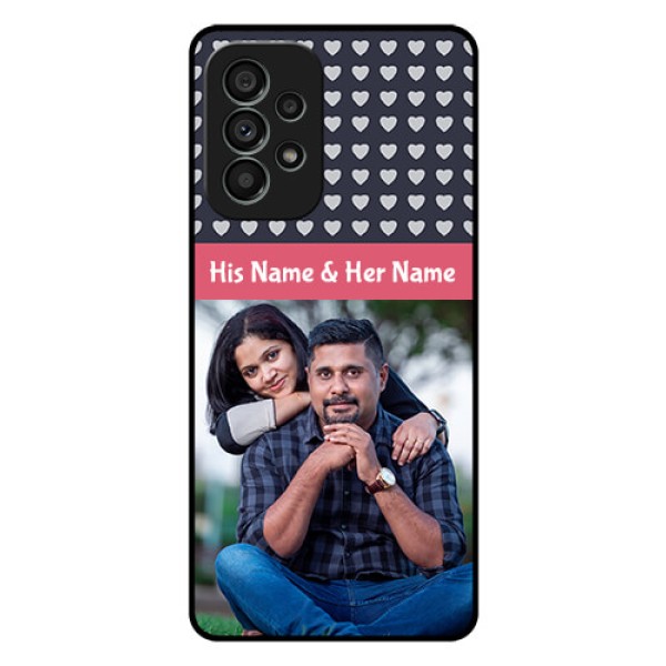 Galaxy A73 5G Custom Glass Mobile Case - Love Symbols Design