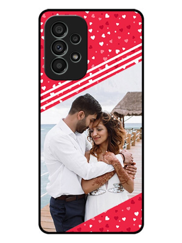 Custom Galaxy A73 5G Custom Glass Mobile Case - Valentines Gift Design