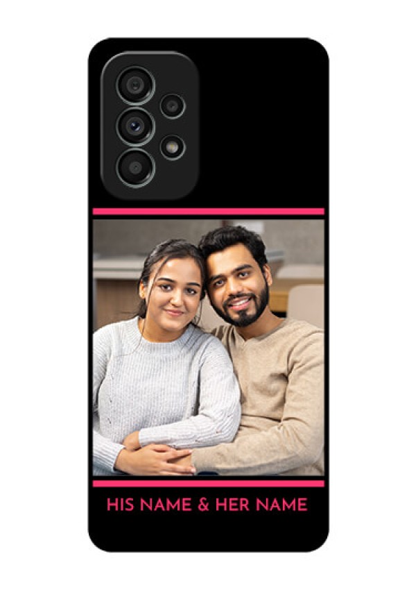 Galaxy A73 5G Custom Glass Mobile Case - with Add Text Design