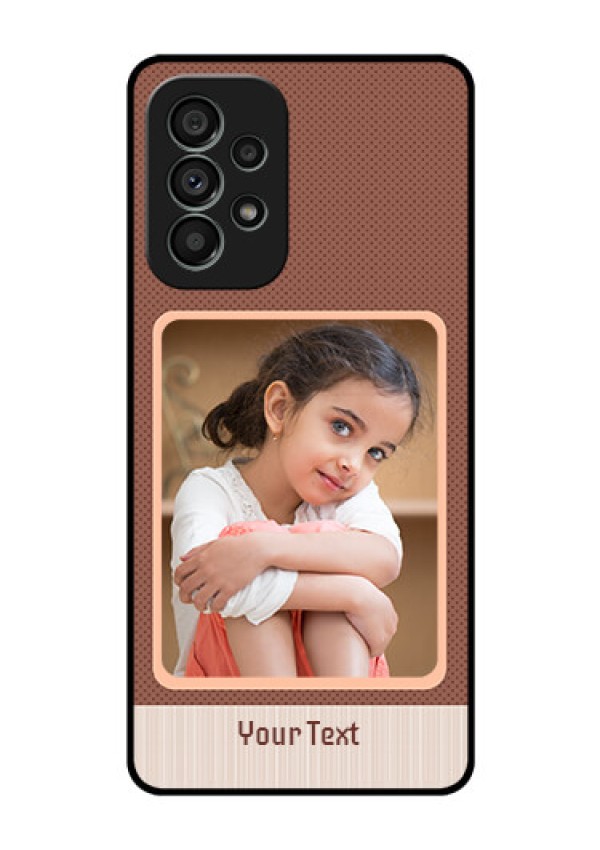 Galaxy A73 5G Custom Glass Phone Case - Simple Pic Upload Design