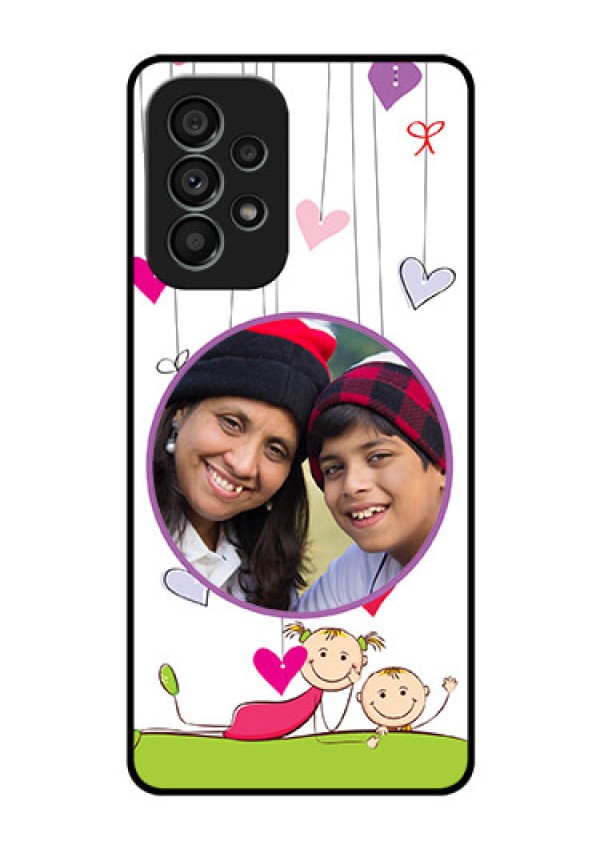 Galaxy A73 5G Photo Printing on Glass Case - Cute Kids Phone Case Design