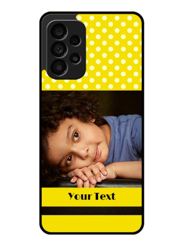 Custom Galaxy A73 5G Custom Glass Phone Case - Bright Yellow Case Design
