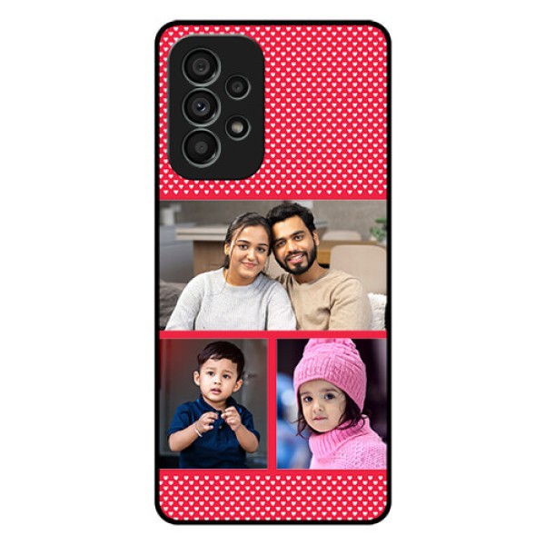 Galaxy A73 5G Personalized Glass Phone Case - Bulk Pic Upload Design