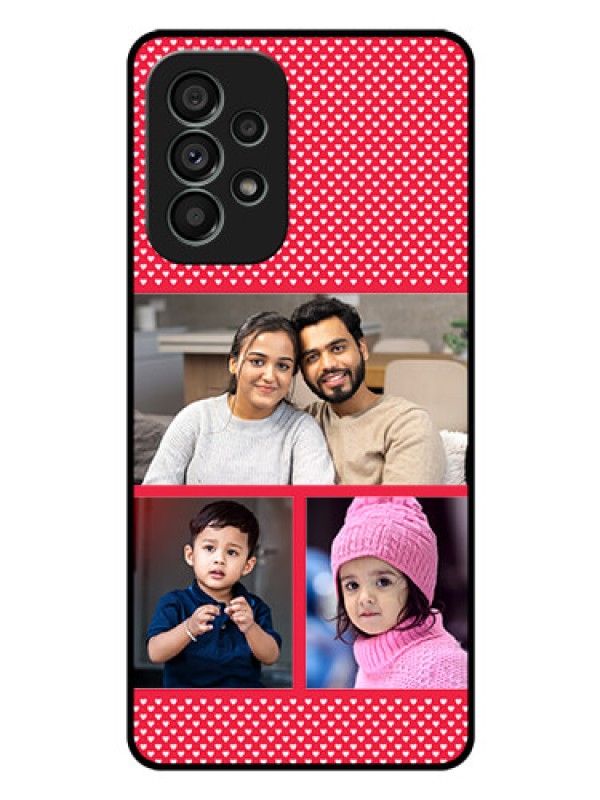 Custom Galaxy A73 5G Personalized Glass Phone Case - Bulk Pic Upload Design