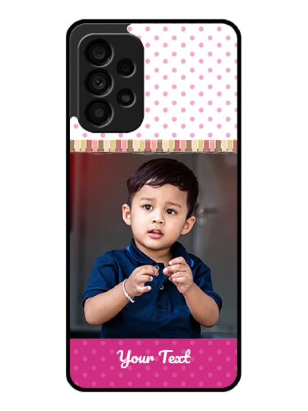 Custom Galaxy A73 5G Photo Printing on Glass Case - Cute Girls Cover Design