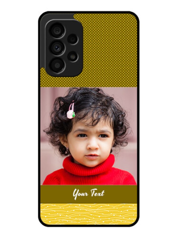 Custom Galaxy A73 5G Custom Glass Phone Case - Simple Green Color Design