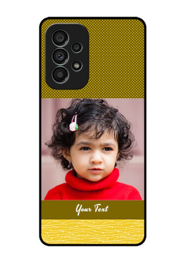 Galaxy A73 5G Custom Glass Phone Case - Simple Green Color Design