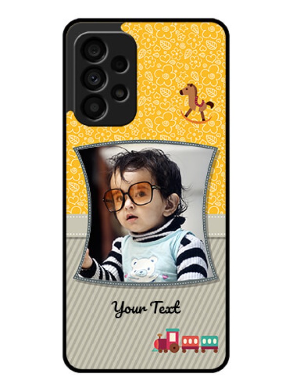 Custom Galaxy A73 5G Personalized Glass Phone Case - Baby Picture Upload Design