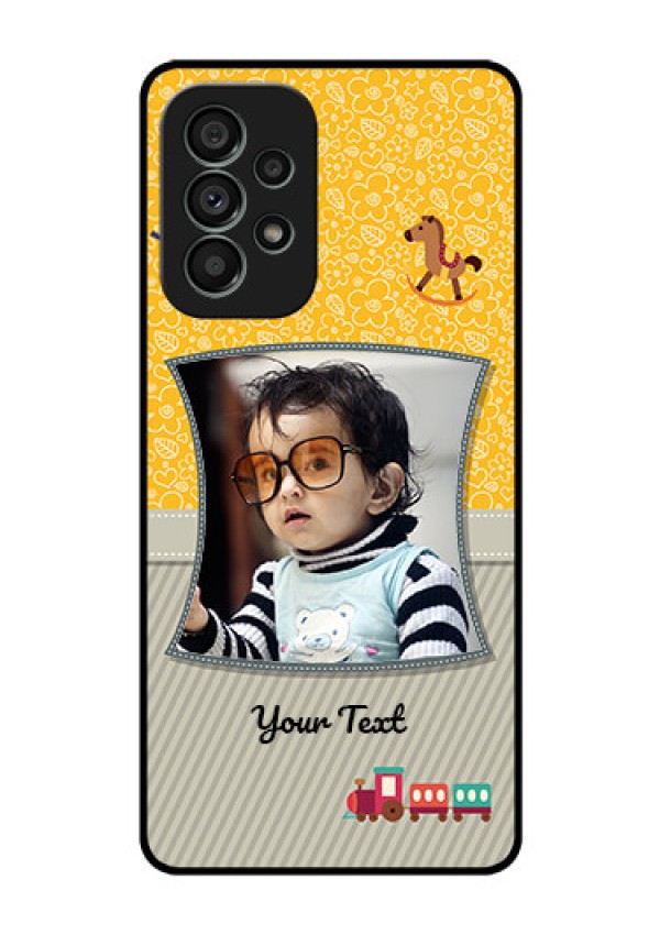 Galaxy A73 5G Personalized Glass Phone Case - Baby Picture Upload Design