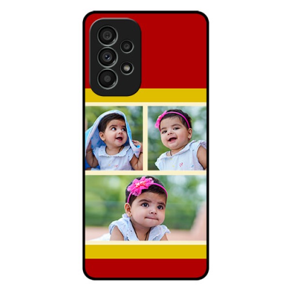 Galaxy A73 5G Custom Glass Mobile Case - Multiple Pic Upload Design