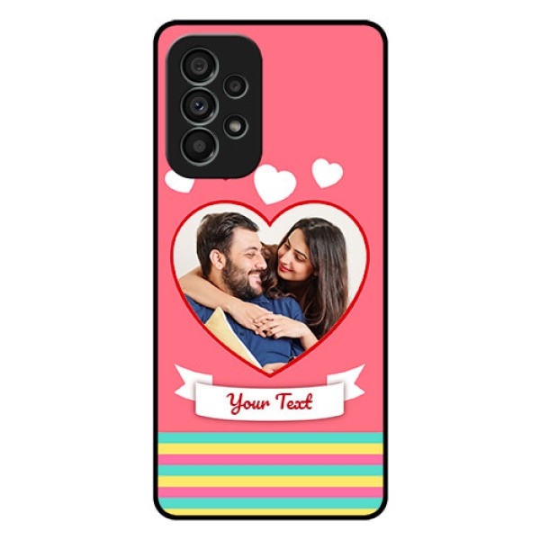 Galaxy A73 5G Photo Printing on Glass Case - Love Doodle Design Galaxy A73 5G Photo Printing on Glass Case - Love Doodle Design