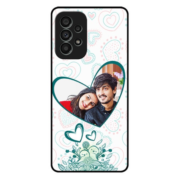 Galaxy A73 5G Photo Printing on Glass Case - Premium Couple Design Galaxy A73 5G Photo Printing on Glass Case - Premium Couple Design