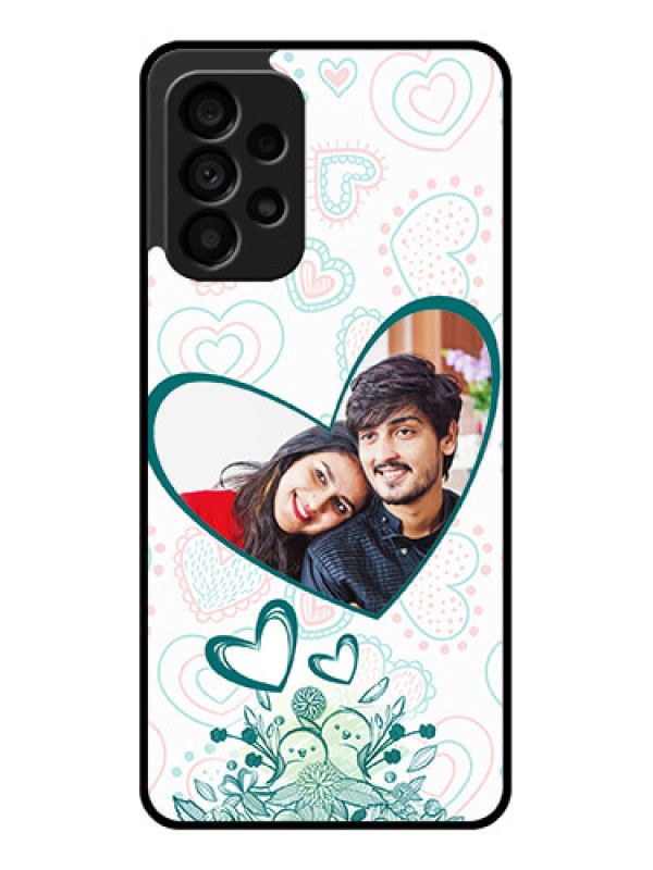 Custom Galaxy A73 5G Photo Printing on Glass Case - Premium Couple Design