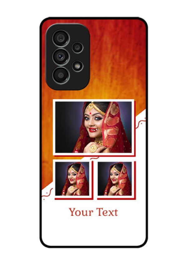 Galaxy A73 5G Custom Glass Phone Case - Wedding Memories Design