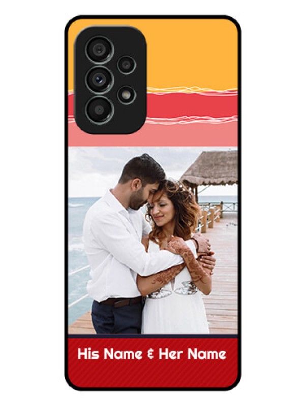 Custom Galaxy A73 5G Custom Glass Mobile Case - Colorful Case Design