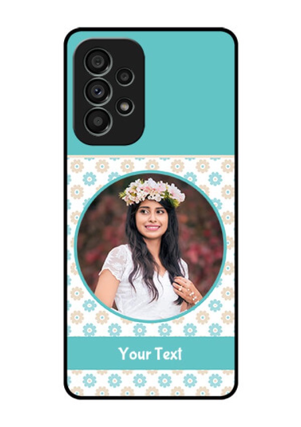 Galaxy A73 5G Custom Glass Mobile Case - Beautiful Flowers Design