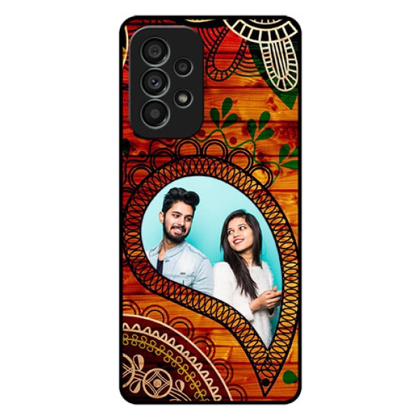 Galaxy A73 5G Personalized Glass Phone Case - Abstract Colorful Design
