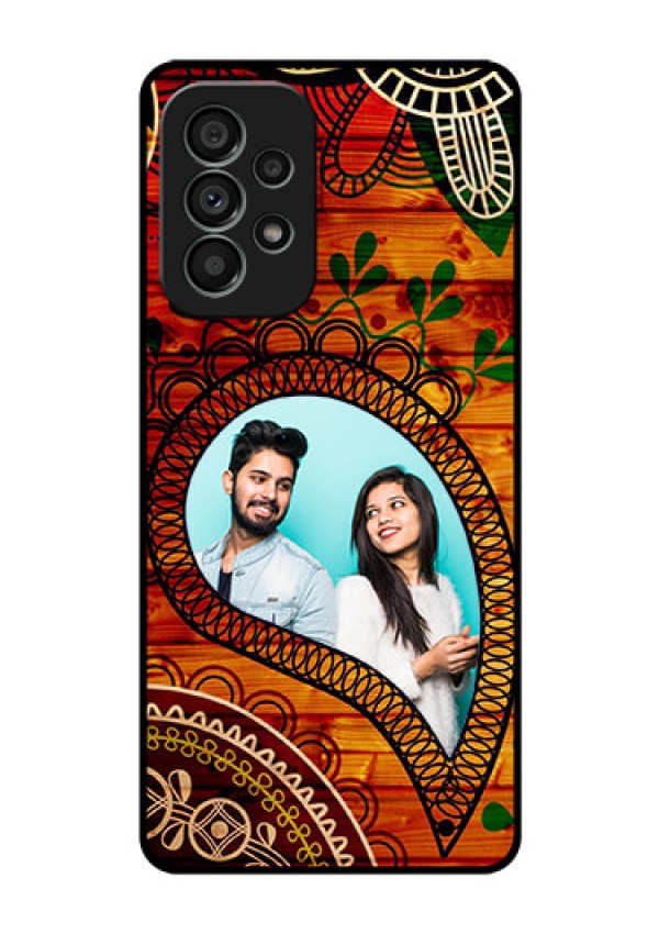 Galaxy A73 5G Personalized Glass Phone Case - Abstract Colorful Design
