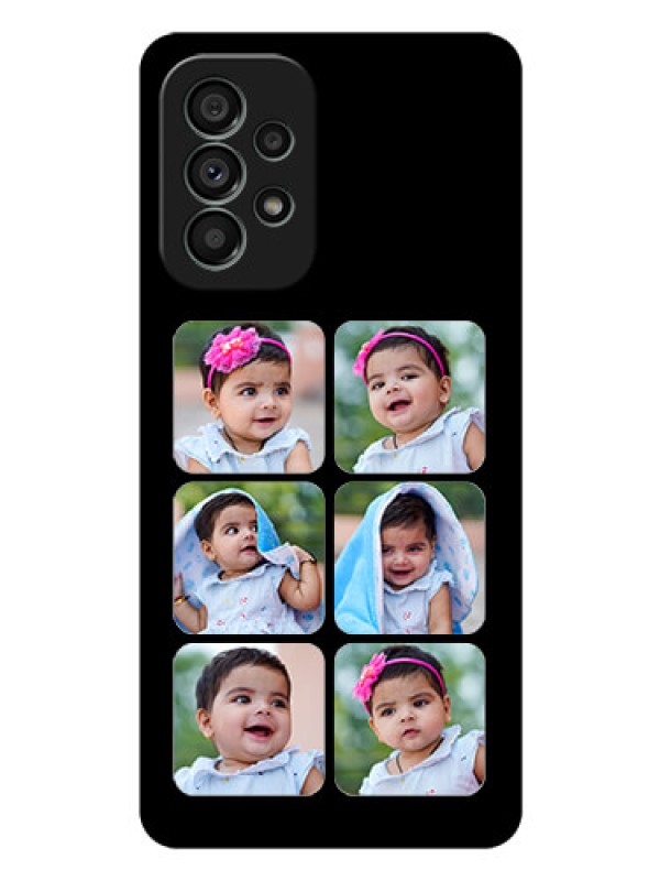 Custom Galaxy A73 5G Photo Printing on Glass Case - Multiple Pictures Design